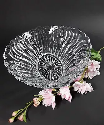 Buy Vintage Cut Crystal Glass Serving Bowl - Crystal D'Arques - Large & Heavy • 29.99£
