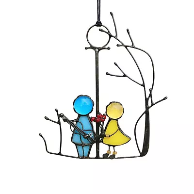 Buy Angels Couple Love Pendant Stained Glass Suncatcher Window Panel Hanging Decor U • 11.17£