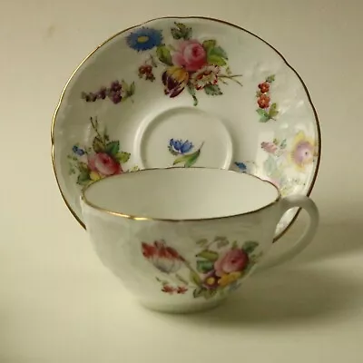 Buy Coalport Sevres Group Embossed Tea Cup & Saucer Set C1891-1920 Antique • 14.99£
