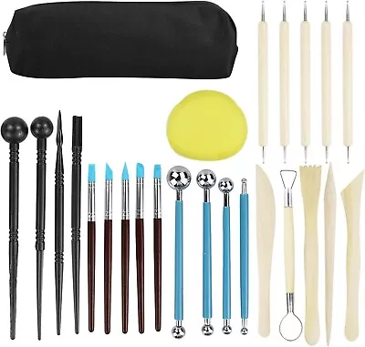Buy 25PCS Polymer Clay Sculpting Tool Set for Clay Pottery Ceramics Artwork & Crafts • 7.49£