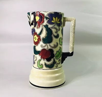 Buy Vintage Tuscan Decoro Pottery Vibrant Art Deco Jug / Pitcher / Vase No.328 • 29£