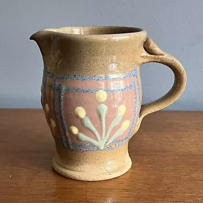 Buy Aysgarth Studio Pottery Slipware Flower Milk Jug North Yorkshire • 7£