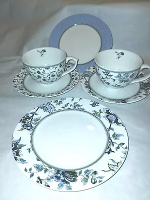 Buy Laura Ashley GARDEN COLLECTABLES- 2 CUPS 2 SAUCERS AND ONE SIDE PLATE + BLUE ONE • 15.99£