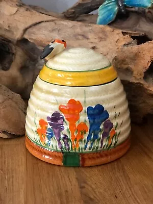 Buy Clarice Cliff Crocus Pattern Bizarre Lidded Beehive Honey Pot 1930’s Vintage • 295£