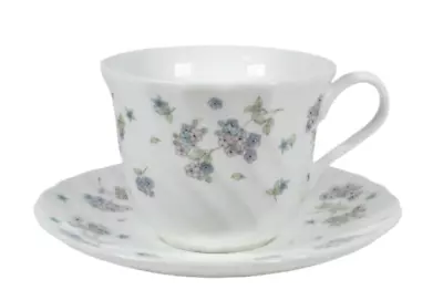 Buy Wedgwood April Flowers Bone China Tea Cups & Saucers- Blue Floral Vintage • 5£