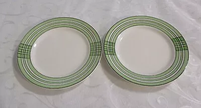 Buy Set Of 2 Vintage Crown Devon Art Deco Side Plates Geometric Pattern 7  • 14.99£