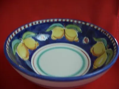 Buy Per Alimenti  Italy Hand Painted~ Lemons ~ 12  Large Round Salad / Fruit Bowl • 36£