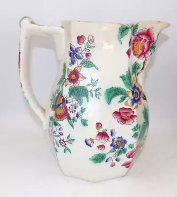 Buy Copeland & Garrett Late Spode New Fayence Hand Painted Mask Spout Jug C1860 • 22£