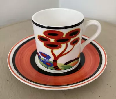 Buy Wedgwood Clarice Cliff Cafe Chic Limited Edition Red Tree Coffee Cup & Saucer • 14.99£