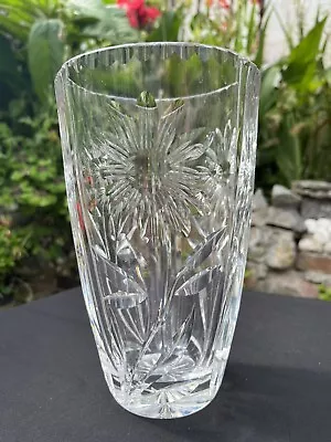 Buy A Vintage Cut Lead Crystal Sunflower Vase  • 25£