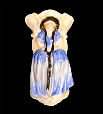 Buy Victorian Lady Porcelain Ceramic Wall Pocket Japan AS IS • 8.38£