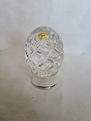 Buy Irish Tyrone Full Lead Crystal Cut Glass Egg With Stand • 30£