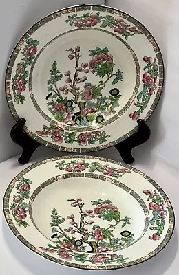 Buy Pair Of Vntg. John Haddock Indian Tree Salad Soup Bowls Good Used Cond. 8-3/4” • 22.37£