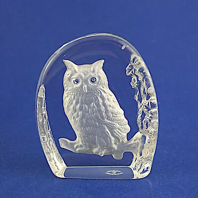 Buy Wedgwood Crystal Glass Tawny Owl/Bird Paperweight - 11cm/4.3  High • 9.99£