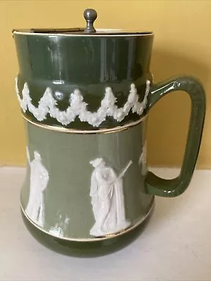 Buy W & R Carlton Ware Green Jasper Type - Ladies Jug Pewter Lid • 4.99£