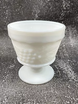 Buy Vintage Fenton Indiana Milk Glass Footed Dessert Cup Grape Cluster And Vine • 12.11£