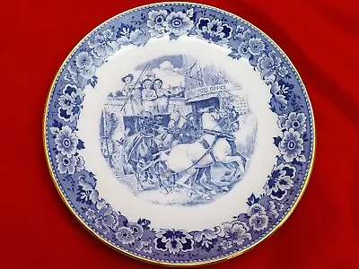 Buy Vintage Blue & White Royal Tuscan Fine Bone China Mail Coach 6.5  Plate • 11.99£
