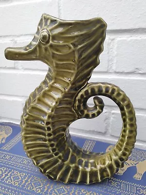 Buy Price Kensington Mid-Century Green Glazed Pottery Seahorse Jug Pourer Retro Home • 30£