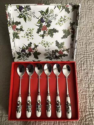 Buy PORTMEIRION 'The Holly And The Ivy' 6 Teaspoons Set In Presentation Box - New (2 • 12£