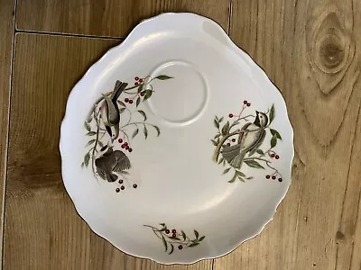 Buy Vintage Tuscan Fine Bone China Tea And Biscuits Plate Audubon Birds Chickadee • 10£