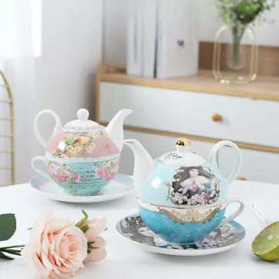 Buy European Ceramic Fitted Teapot Tea Cup For One Set And Saucer Gift Set 201-300ML • 18.34£