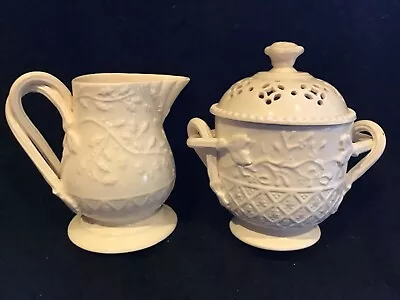 Buy Vintage Creamware Jug And Lidded Pot Bundle. • 16£