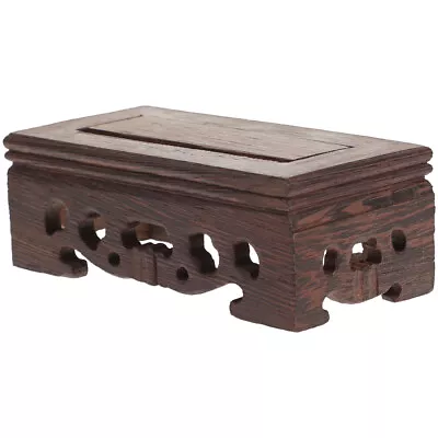 Buy  Display Shelves Stand Rectangular Wooden Seat Strange Stone Teapot Desktop • 8.99£