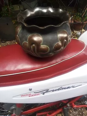 Buy Stunning Bretby Art Nouvelle Copper Look Ceramic Jardiniere Bowl • 45£