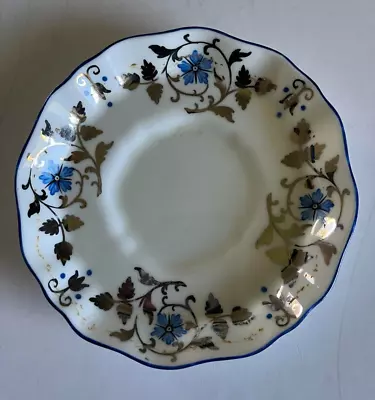 Buy Vintage Wedgewood 5  Saucer Bone China Silver/blue Flowers • 5.60£
