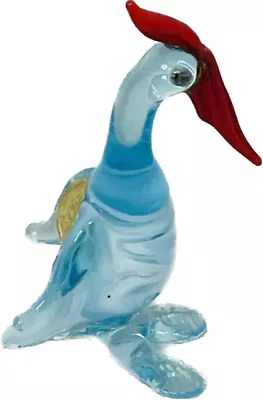 Buy ITALY MURANO HAND BLOWN GLASS Stork Heron Crane FIGURINE Blue 2.15  • 17.66£
