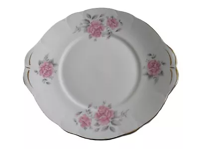 Buy Vintage Duchess Bone China Oval Cake Plate Platter Pink Rose 1960's / 70's • 5.95£