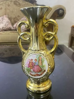 Buy Vase Japanese Pottery Pot VASE Antique Porcelain Gold Color Flowers Decorative • 0.77£