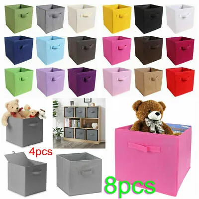 Buy 2X4X6X8X Foldable Storage Collapsible Box Home Clothes Organizer Fabric Cube • 11.99£