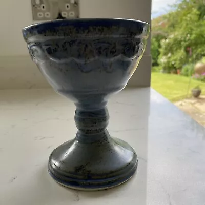 Buy Porthmadog Portmadoc Blue Pottery Goblet • 7.99£