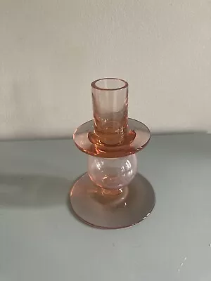 Buy Pink Glass Candle Holder • 6£