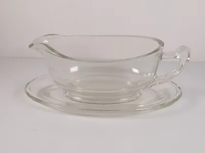 Buy Vintage JAJ Pyrex Clear Gravy /Sauce Boat & Tray  • 6.38£