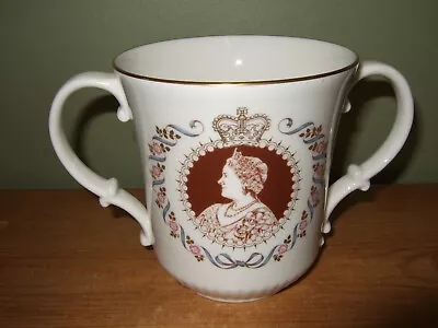 Buy Royal Doulton China Loving Cup HM Elizabeth Queen Mother 80th Birthday 1980 • 6£