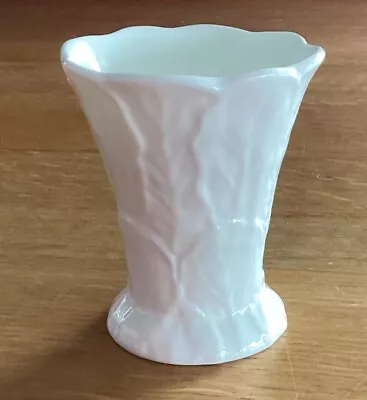 Buy Coalport Countryware Small Trumpet Vase White Embossed Leaves Bone China 10cm • 12.99£