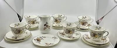 Buy Royal Worcester Fine Bone China Autumn Gold 19 Piece Tea Set Sh107 • 32.99£