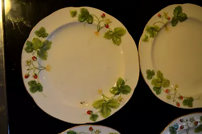 Buy FOUR Minton Wild Strawberry Mid Victorian Plates 2625 Made C1859 Rare • 50£