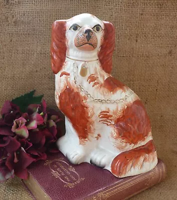 Buy Antique Staffordshire Pottery Spaniel Mantle Wally Dog 24cm • 37.99£