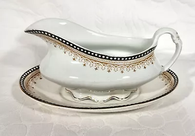 Buy Antique George V Maddock & Sons England Pearl Gravy Boat & Under Dish 1918 • 39.70£