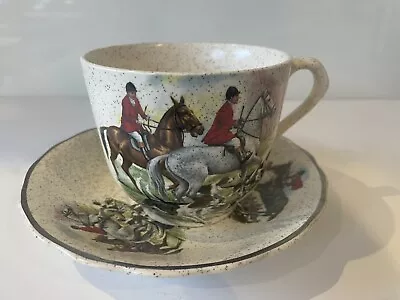 Buy Royal Worcester Palissy Hunting Horses Hounds Riders Oversized  Cup & Saucer • 24£