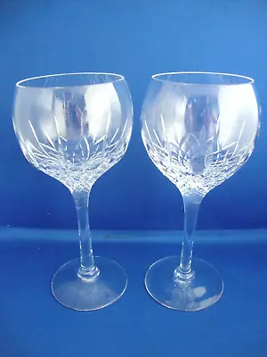 Buy 2 X Stuart Crystal Manhattan Cut Pattern White Wine Glasses - Unsigned - 18cm • 44.95£