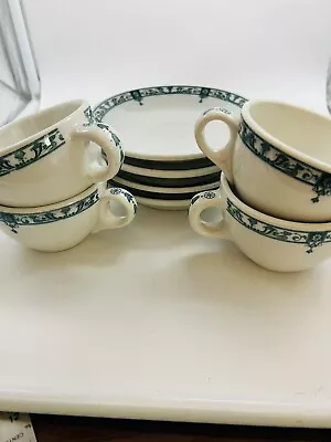 Buy McNicol China Coffee Cups And Saucers Carlton Set Of 4 VTG Restaurant Ware 8 Oz • 41.94£