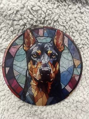 Buy Doberman Stain Glass Effect Sun Catcher, Gift Ideas, Sun Catcher • 5£