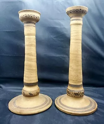 Buy 2 Antique Poole Pottery By Carter Stabler And Adams England 10.75  Candlesticks • 86.67£