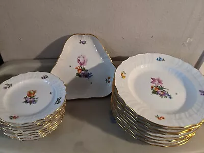 Buy Royal Copenhagen Denmark Saxon Flower Plates 17pcs (493/1621) • 231.43£