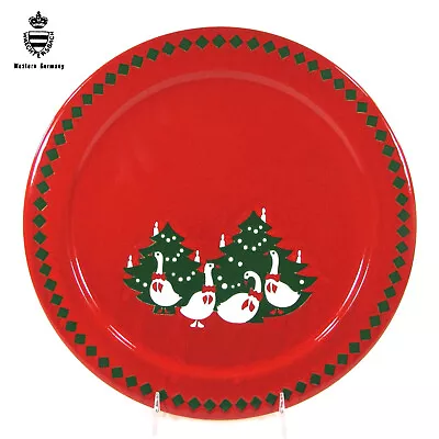 Buy Waechtersbach CHRISTMAS GREESE 12.25  Chop Plate Platter Red Green Tree Germany • 46.55£