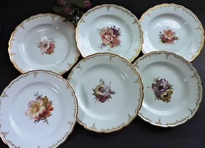 Buy Lot Of 6 Antique  Elegant Rococo KPM Berlin  Plates • 896.25£
